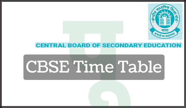 CBSE Time Table