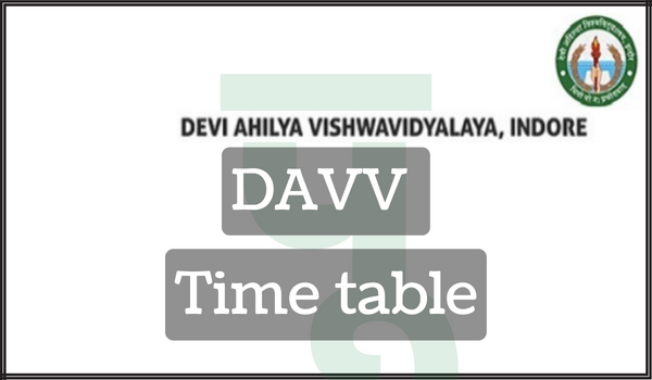 DAVV Time table