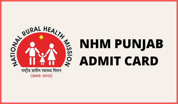 NHM Punjab Admit Card