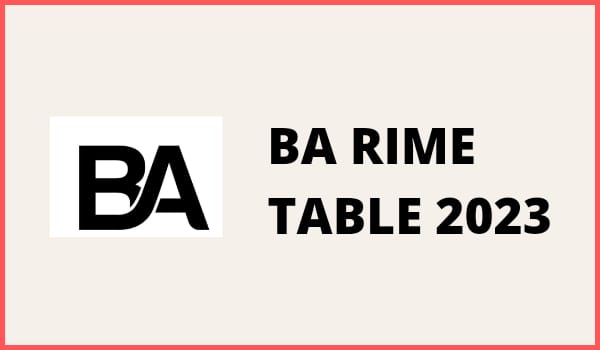 BA Time Table