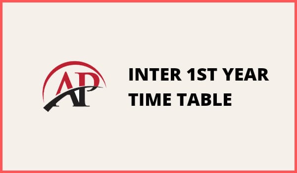 Inter 1st Year Time Table
