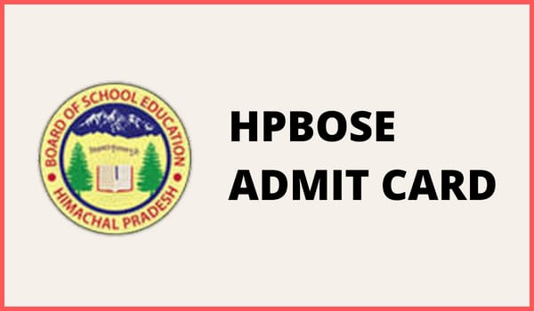 HPBOSE Admit Card