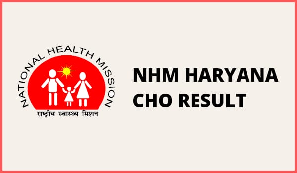 NHM Haryana CHO Result