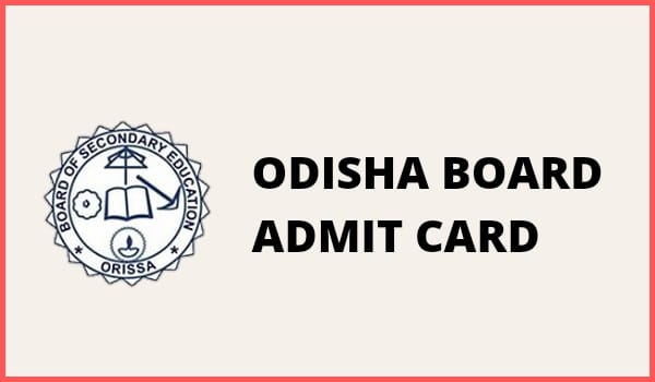 Odisha Board Admit Card
