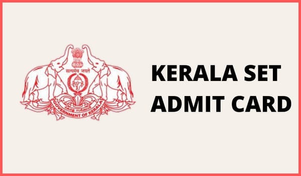 Kerala SET Admit Card