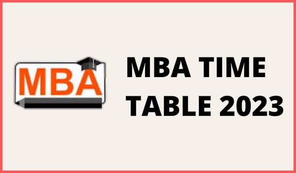 MBA Time Table
