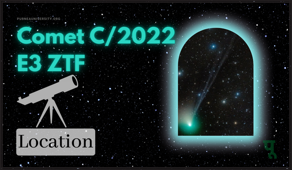 Comet C2022 E3 ZTF Location