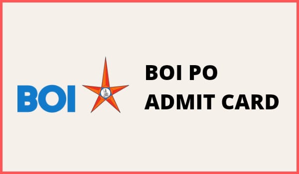 BOI PO Admit Card