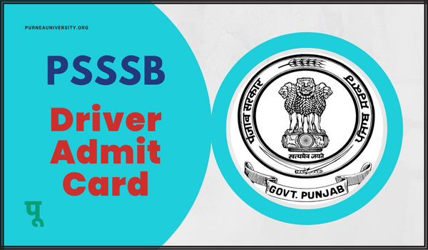 PSSSB Driver Admit Card